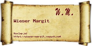 Wieser Margit névjegykártya